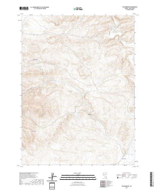 The Narrows, NV — USGS 7.5-minute topo (2021)