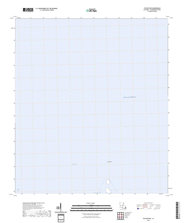 Taylor Pass, LA — USGS 7.5-minute topo (2025)