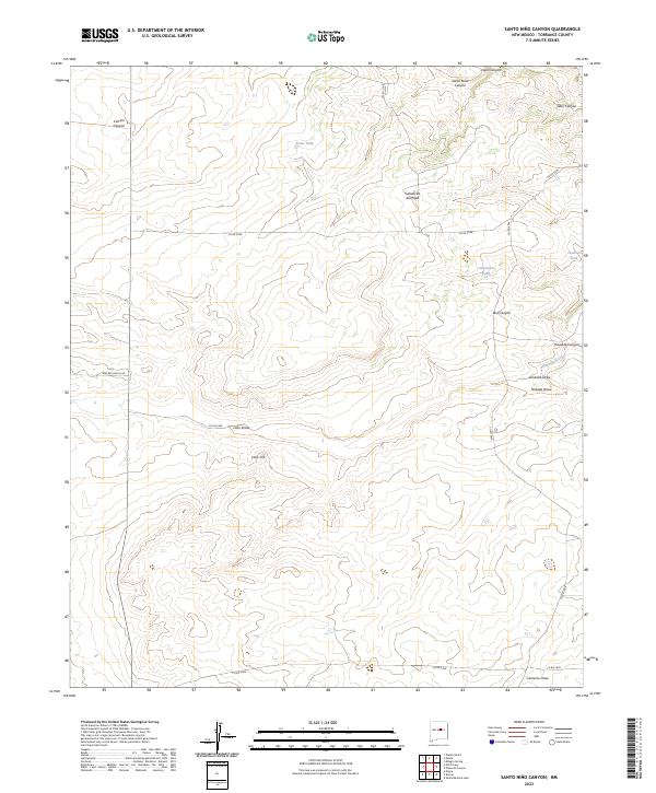 Santo Nino Canyon, NM — USGS 7.5-minute topo (2023)