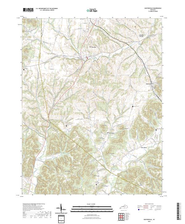 Hustonville, KY — USGS 7.5-minute topo (2022)