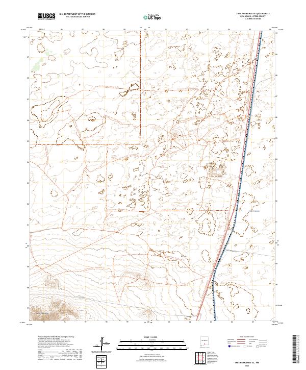 Tres Hermanos SE, NM — USGS 7.5-minute topo (2023)
