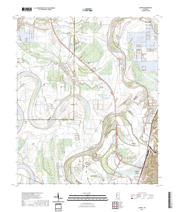 Carter, MS — USGS 7.5-minute topo (2024)
