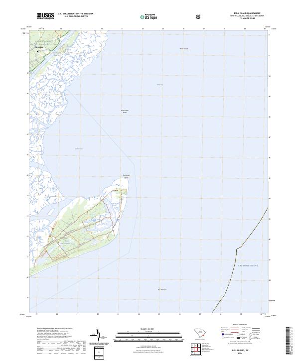 Bull Island, SC — USGS 7.5-minute topo (2024)