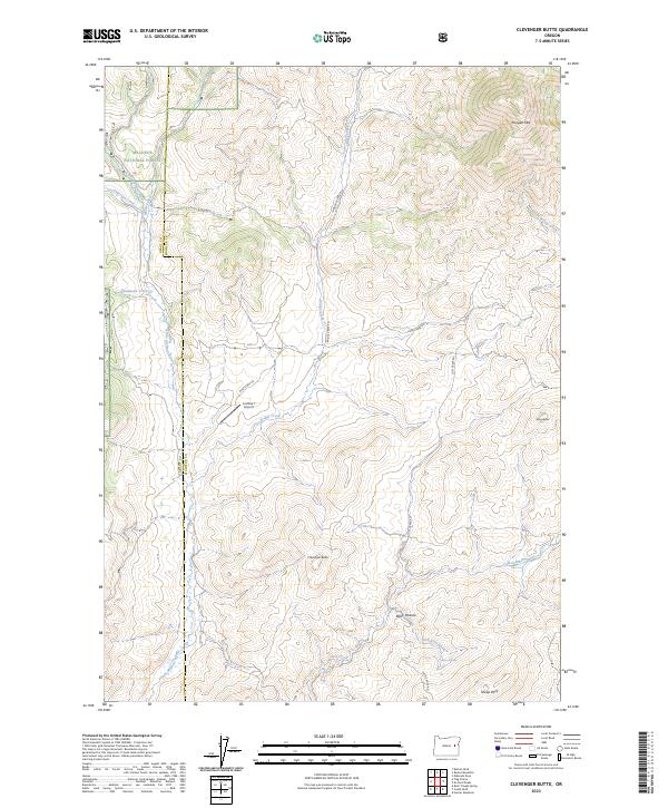 Clevenger Butte, OR — USGS 7.5-minute topo (2023)
