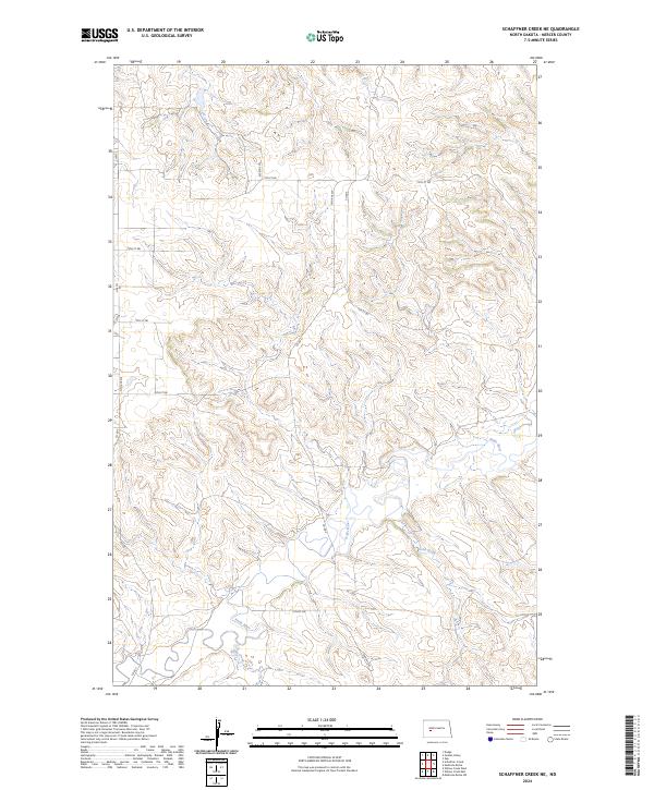 Schaffner Creek NE, ND — USGS 7.5-minute topo (2024)