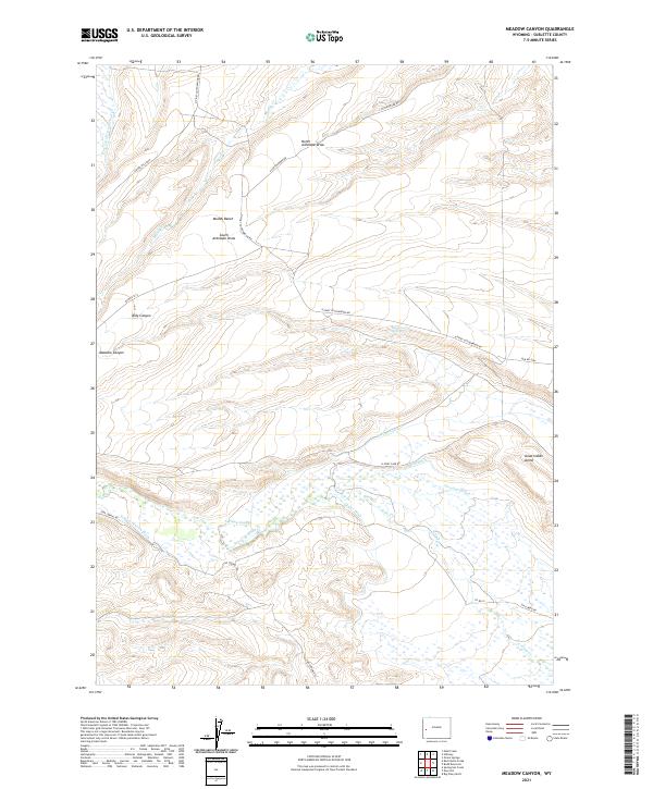 Meadow Canyon, WY — USGS 7.5-minute topo (2021)