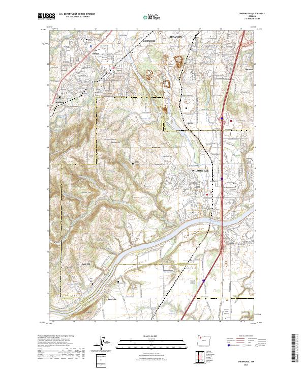 Sherwood, OR — USGS 7.5-minute topo (2024)
