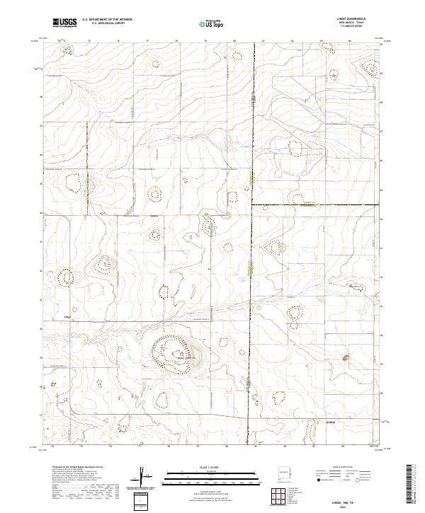 Lingo, NM-TX — USGS 7.5-minute topo (2023)