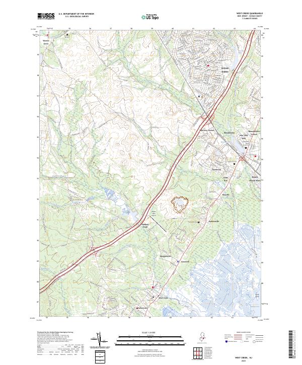 West Creek, NJ — USGS 7.5-minute topo (2023)