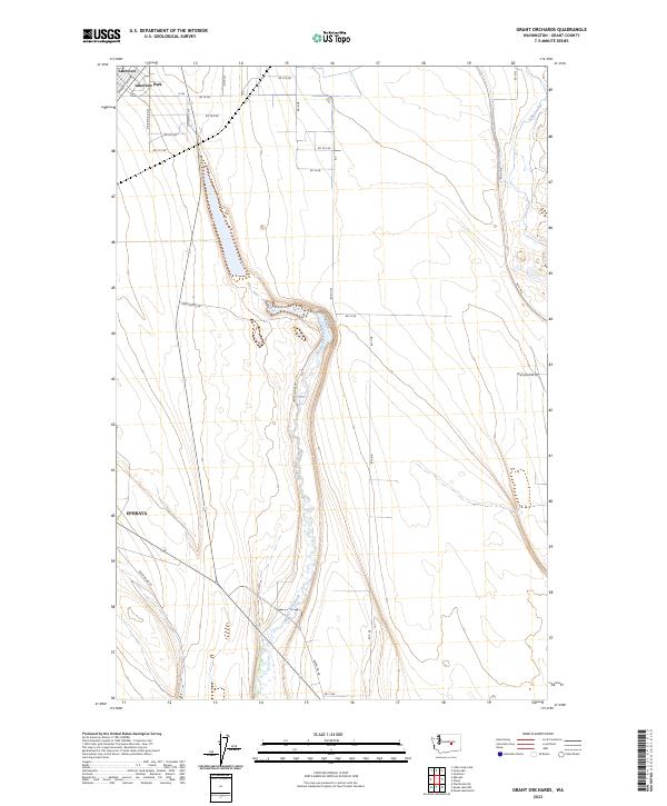 Grant Orchards, WA — USGS 7.5-minute topo (2023)