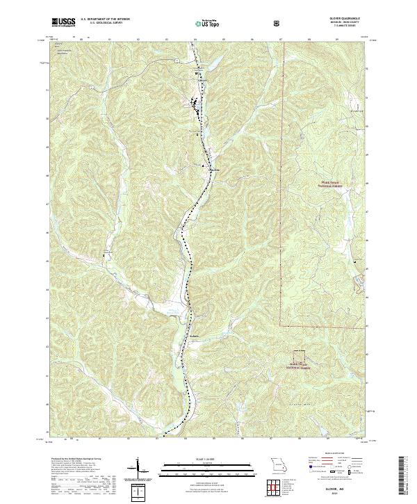 Glover, MO — USGS 7.5-minute topo (2021)