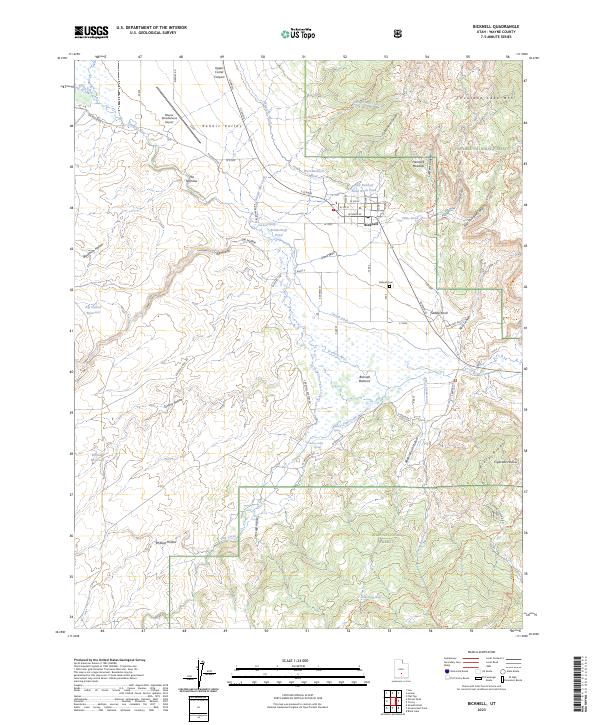 Bicknell, UT — USGS 7.5-minute topo (2023)
