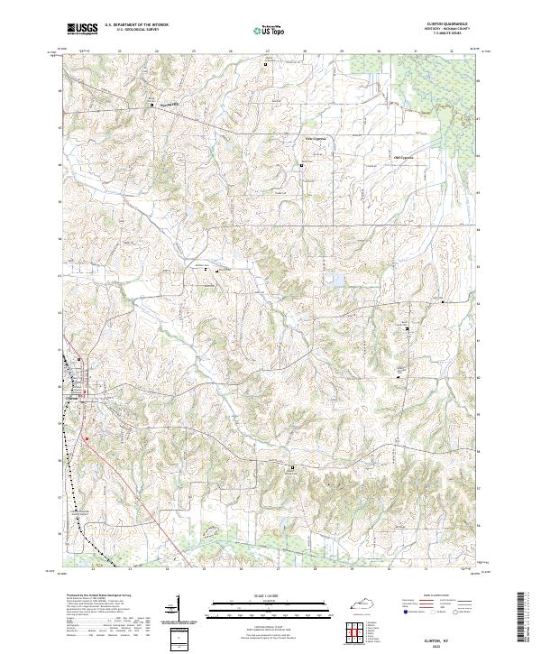Clinton, KY — USGS 7.5-minute topo (2022)