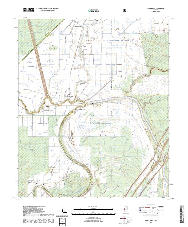 Holly Bluff, MS — USGS 7.5-minute topo (2024)