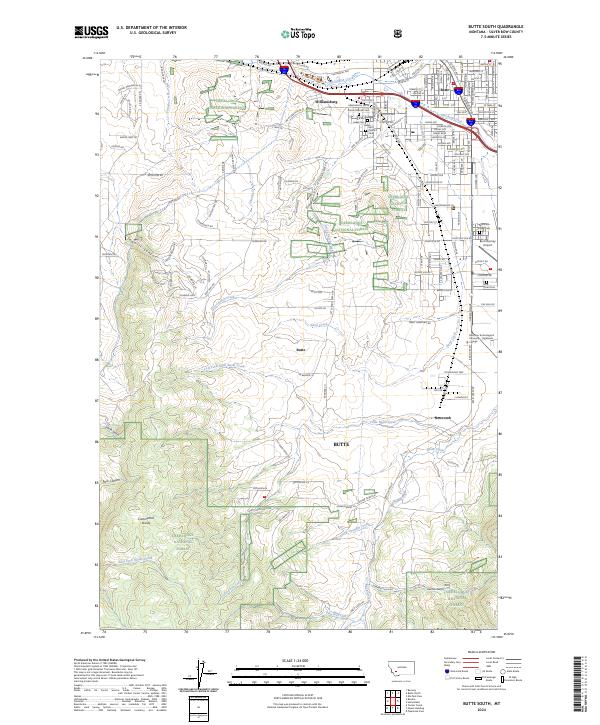 Butte South, MT — USGS 7.5-minute topo (2024)