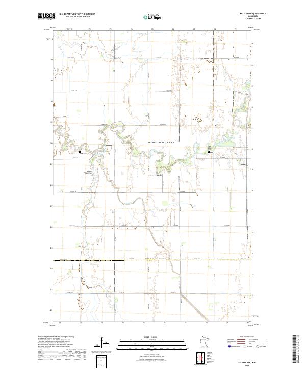 Felton NW, MN — USGS 7.5-minute topo (2022)