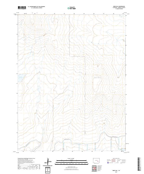 Nero Hill, CO — USGS 7.5-minute topo (2022)