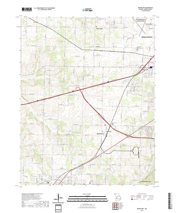 Brookline, MO — USGS 7.5-minute topo (2021)