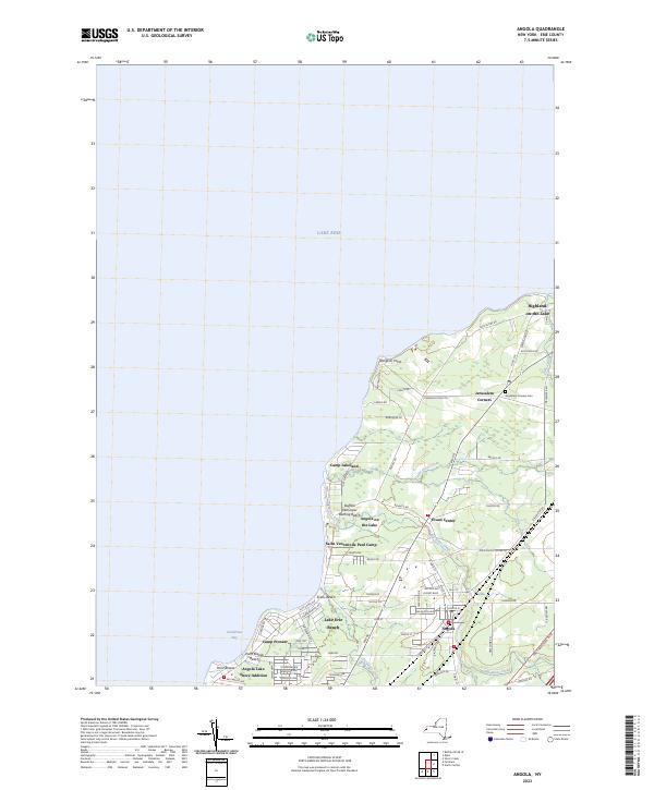 Angola, NY — USGS 7.5-minute topo (2023)