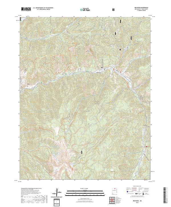 Red River, NM — USGS 7.5-minute topo (2023)
