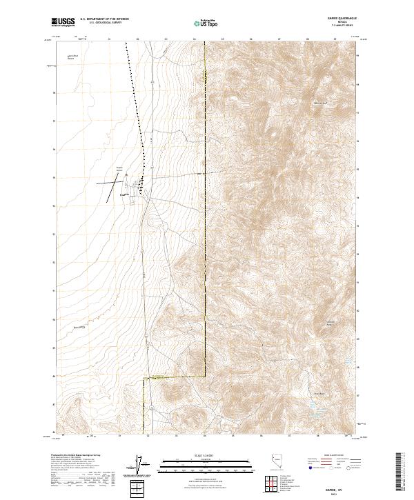 Empire, NV — USGS 7.5-minute topo (2021)