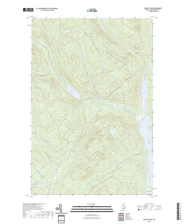 Cunliffe Lake, ME — USGS 7.5-minute topo (2024)