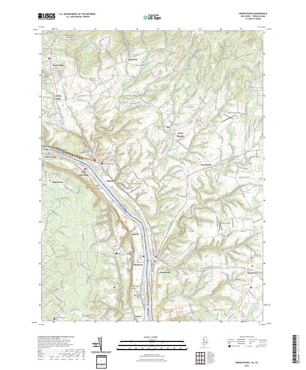 Frenchtown, NJ-PA — USGS 7.5-minute topo (2023)