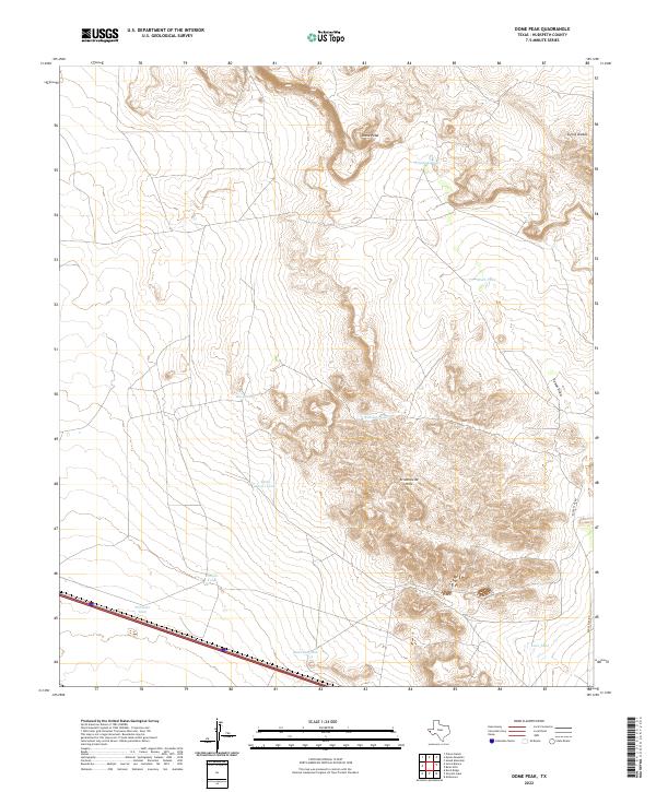 Dome Peak, TX — USGS 7.5-minute topo (2022)