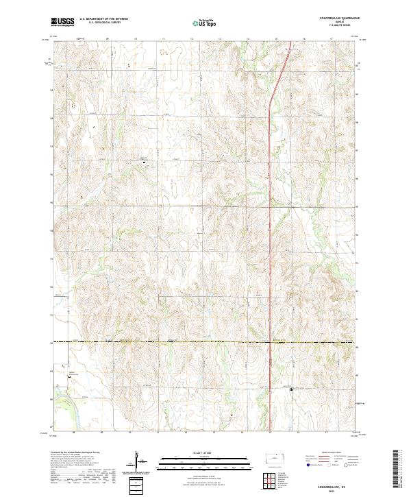 Concordia NW, KS — USGS 7.5-minute topo (2022)
