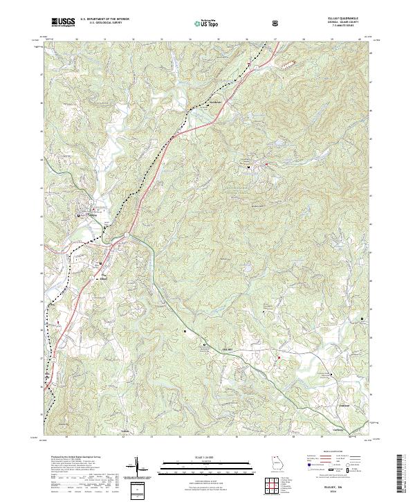 Ellijay, GA — USGS 7.5-minute topo (2024)