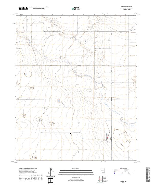 House, NM — USGS 7.5-minute topo (2023)