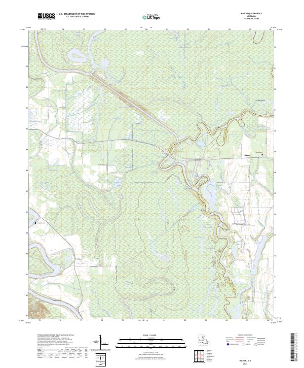 Mason, LA — USGS 7.5-minute topo (2024)