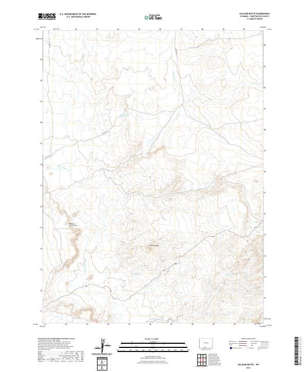 Salazar Butte, WY — USGS 7.5-minute topo (2021)