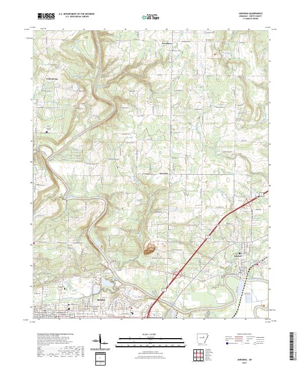 Judsonia, AR — USGS 7.5-minute topo (2024)