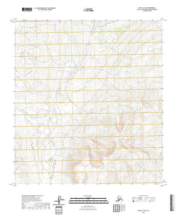 Healy A-3 NE, AK — USGS 7.5-minute topo (2024)