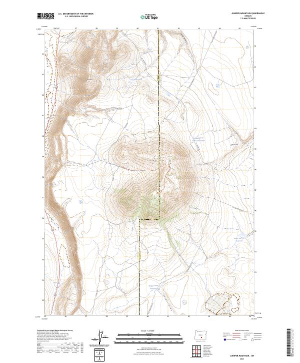 Juniper Mountain, OR — USGS 7.5-minute topo (2023)