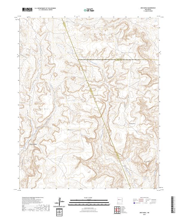 Arch Mesa, NM — USGS 7.5-minute topo (2023)