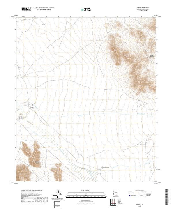 Cowlic, AZ — USGS 7.5-minute topo (2021)