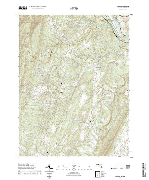 Big Pool, MD-WV — USGS 7.5-minute topo (2023)