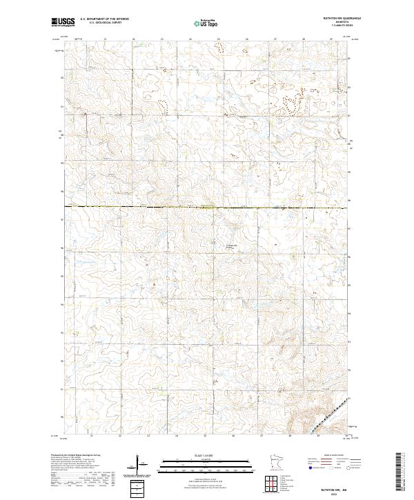 Ruthton NW, MN — USGS 7.5-minute topo (2022)