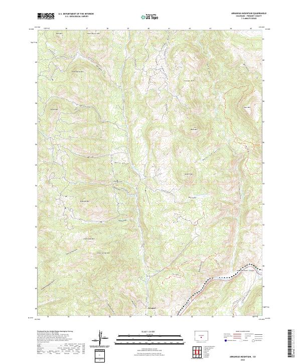 Arkansas Mountain, CO — USGS 7.5-minute topo (2022)
