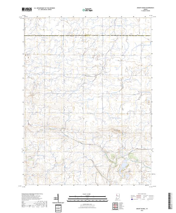 Mount Gilboa, IN — USGS 7.5-minute topo (2022)
