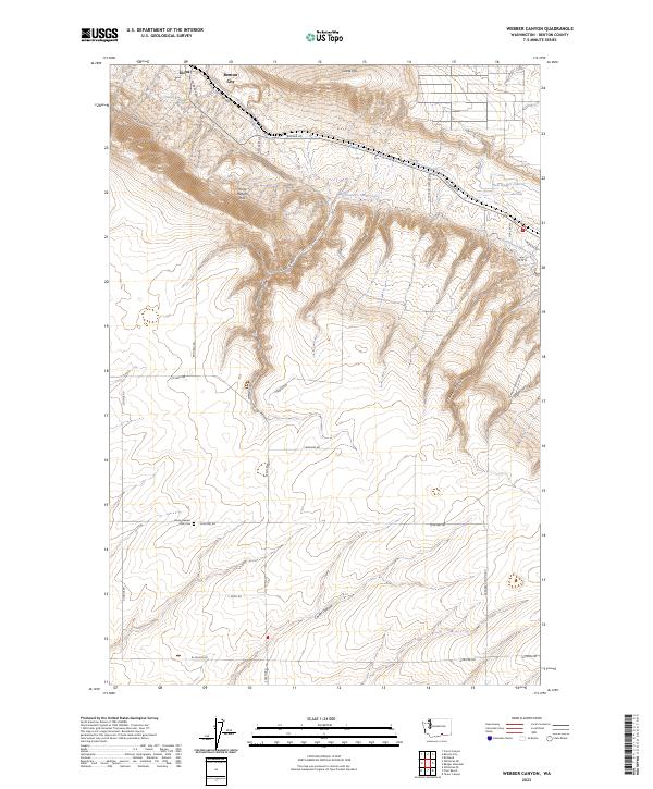 Webber Canyon, WA — USGS 7.5-minute topo (2023)