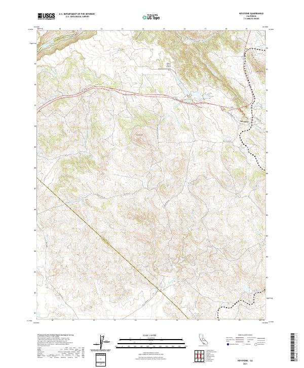 Keystone, CA — USGS 7.5-minute topo (2021)