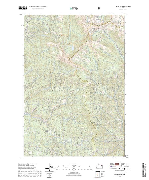 Mount Ireland, OR — USGS 7.5-minute topo (2023)