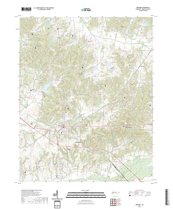 Dresden, TN — USGS 7.5-minute topo (2022)