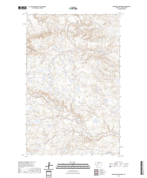 Newhouse Reservoir, MT — USGS 7.5-minute topo (2024)