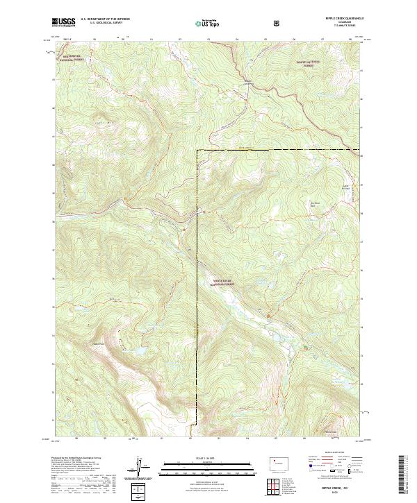 Ripple Creek, CO — USGS 7.5-minute topo (2022)