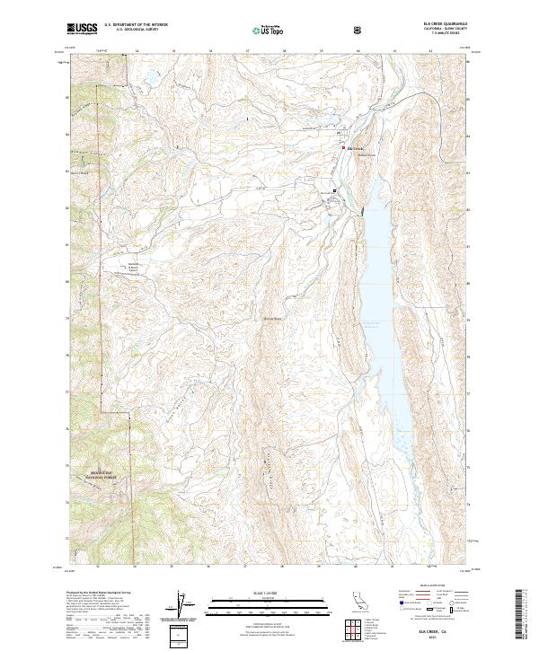 Elk Creek, CA — USGS 7.5-minute topo (2021)