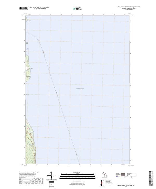 Beaver Island North OE E, MI — USGS 7.5-minute topo (2023)